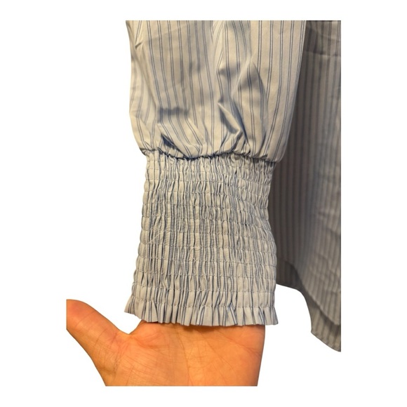 Striped Button-Up Blouse - Picture 2 of 11